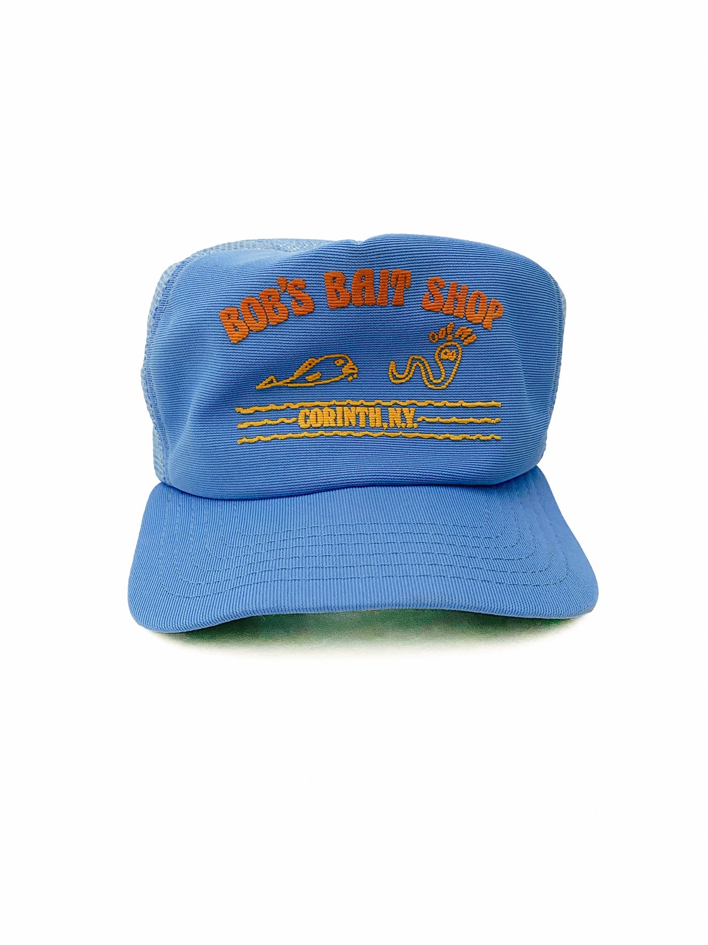 Vintage 80s Bobs Bait Shop Puff Print Trucker Hat
