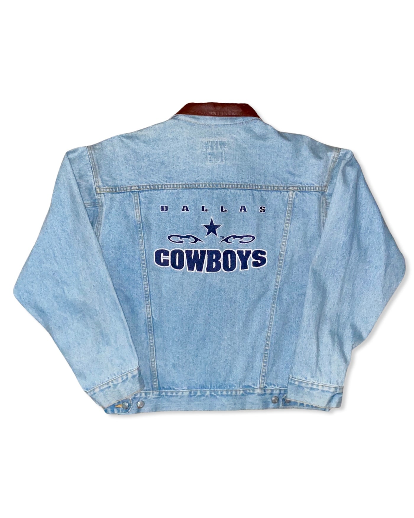 Vintage 90s Dallas Cowboys Embroidered Denim Jacket