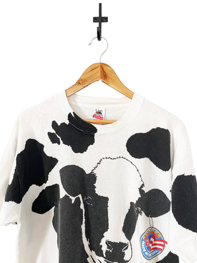 Vintage 80s All Over Print Cow T-Shirt