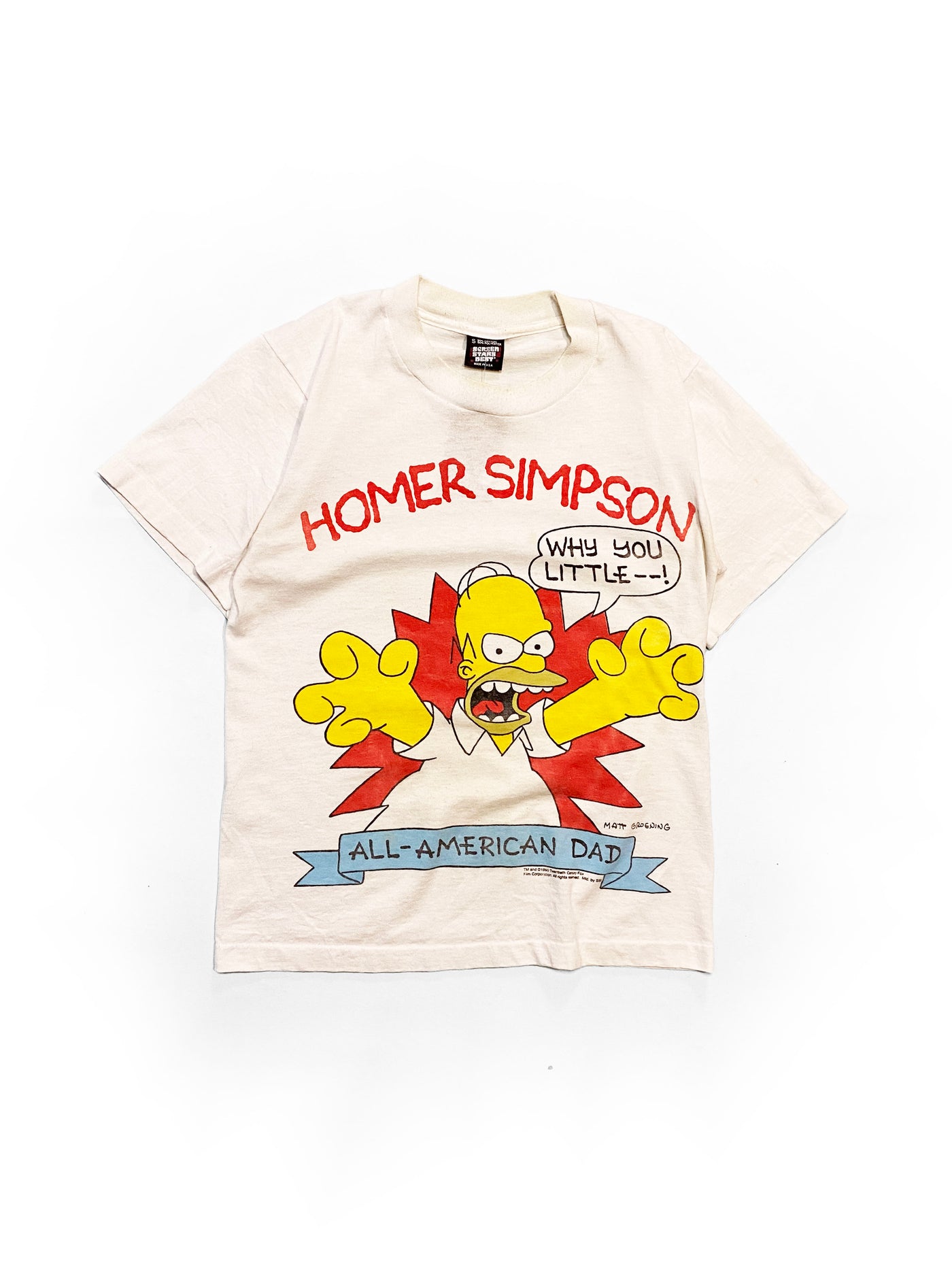 Vintage 1990 Homer Simpson ‘All-American Dad’ T-Shirt
