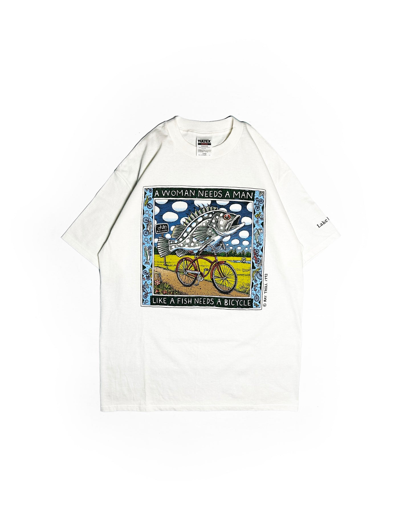 Vintage 1993 ‘Like a Fish Needs a Bicycle’ T-Shirt