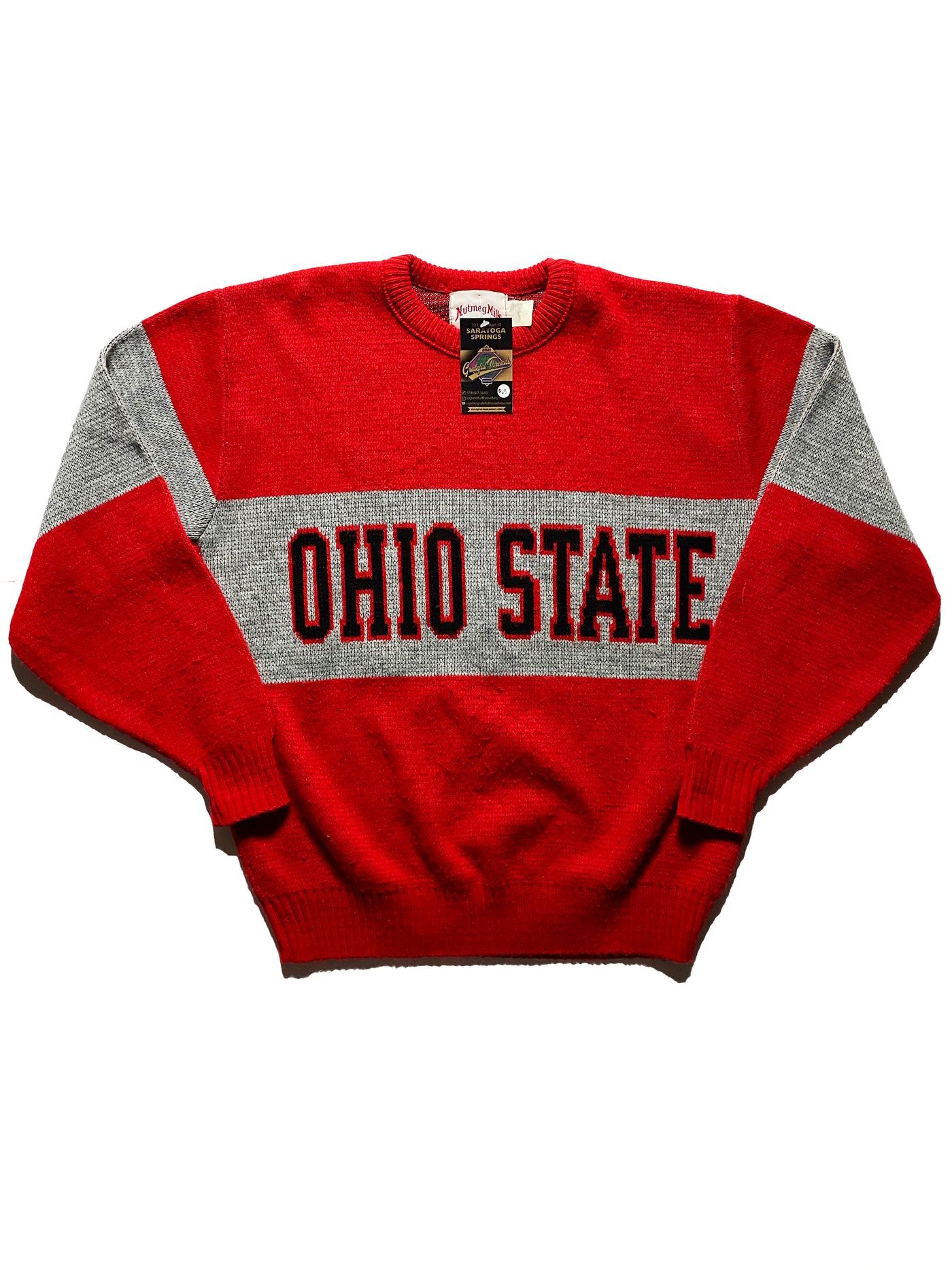 Vintage 80s Nutmeg Ohio State Knit Sweater
