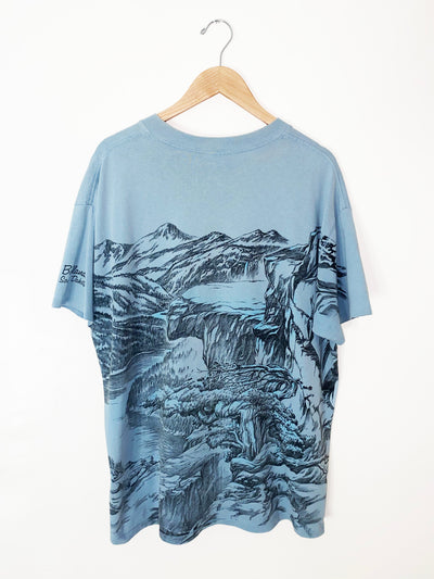 Vintage Pro Delta Embroidered Eagle Print all Over T-Shirt