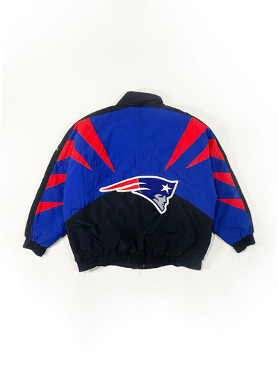 Vintage 90s Sharktooth Style Patriots Puffer Jacket