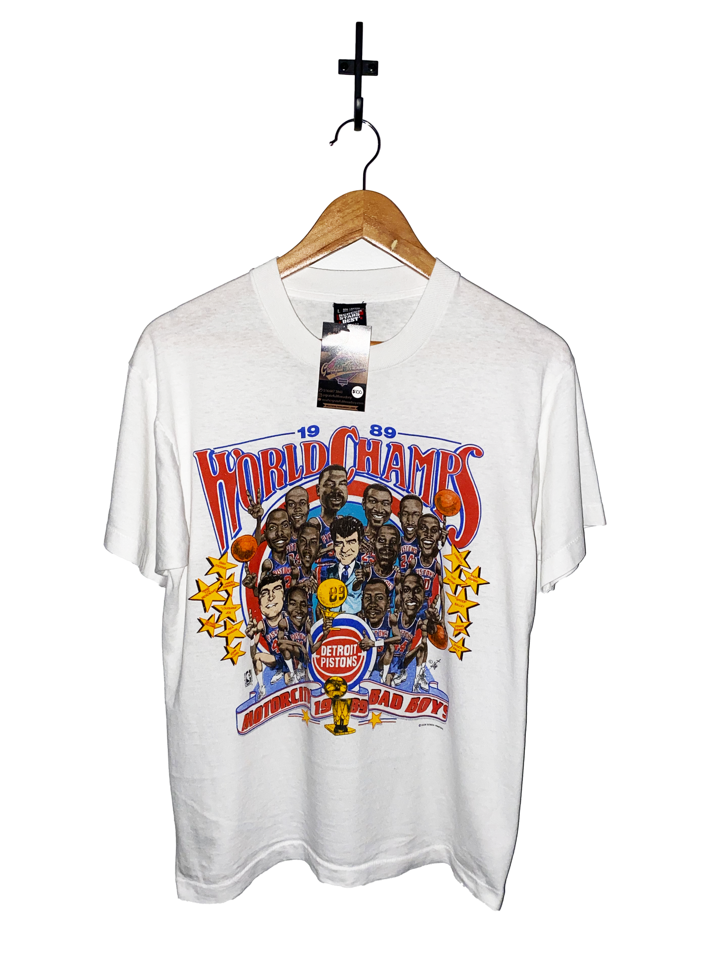 Vintage 1989 Bad Boy Pistons World Champs T-Shirt T-Shirt