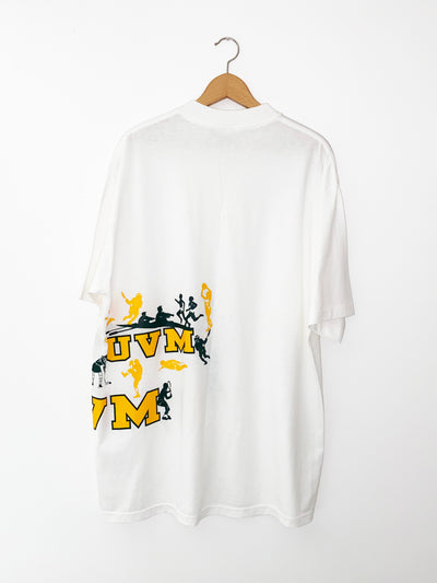 Vintage UVM Print All Over Sports T-Shirt