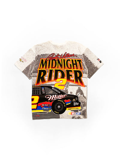 Vintage 1999 Rusty Wallace Midnight Rider All Over Print T-Shirt