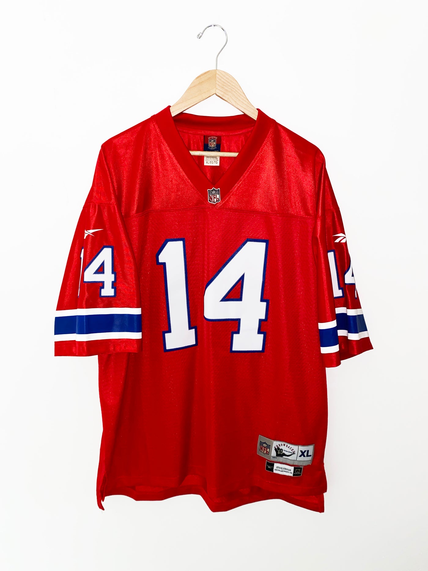 Steve Grogan Reebok Classic Patriots Jersey