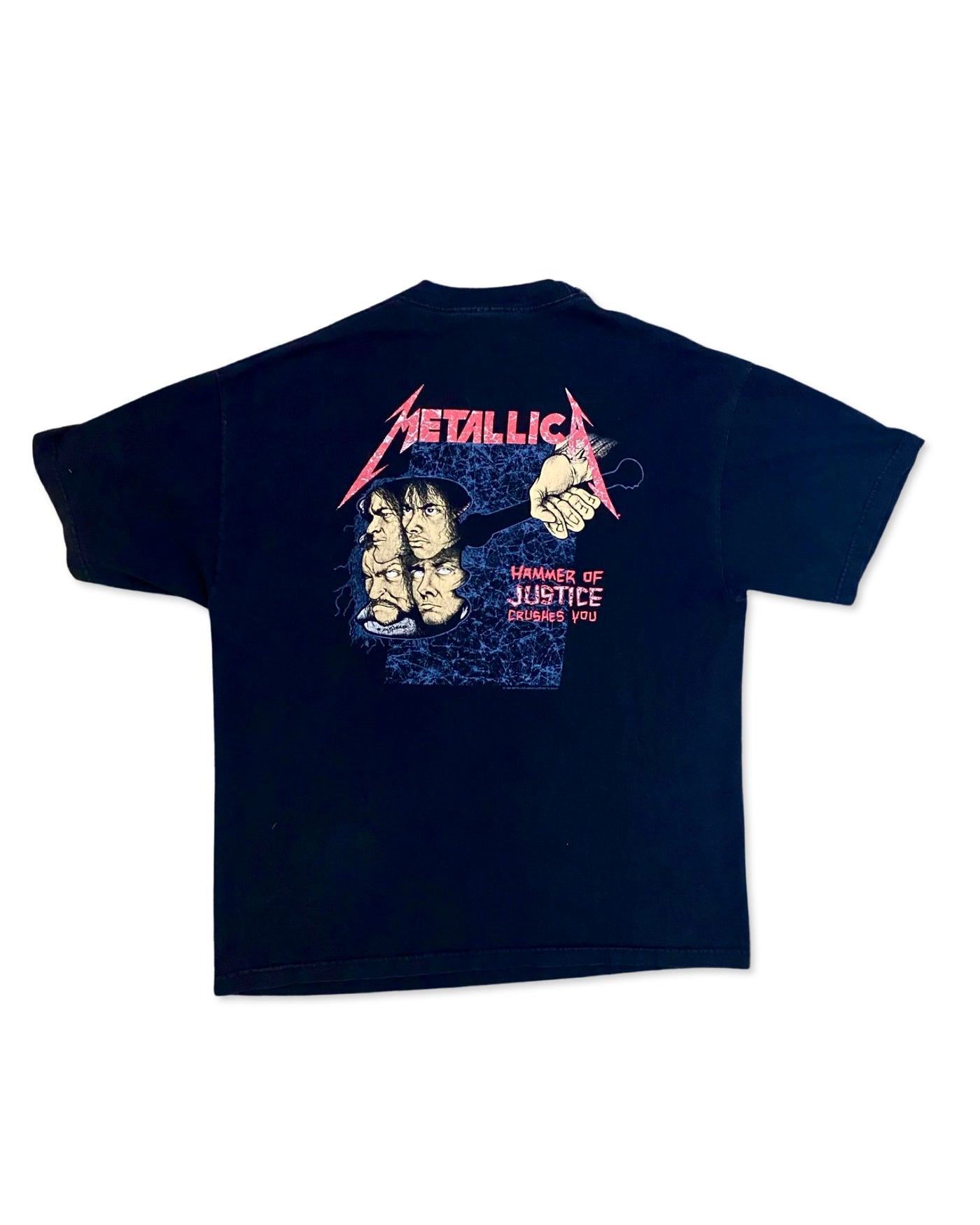 Vintage 1994 Metallica Hammer of Justice T-Shirt