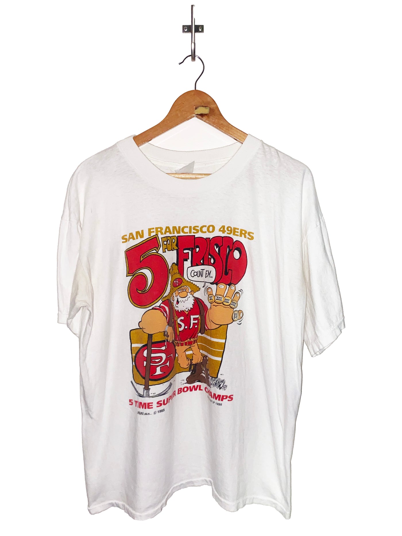 Vintage 1995 5 for Frisco 49ers T-Shirt