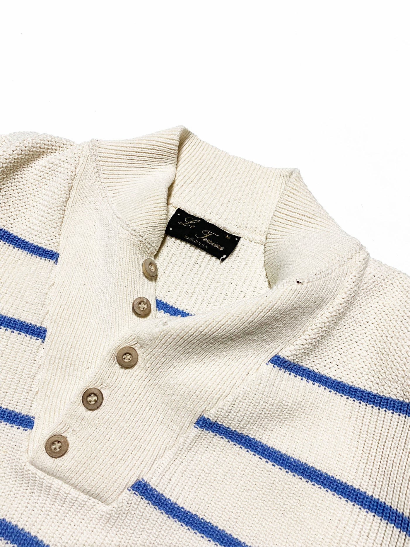 Vintage 80s Le Terrier Striped Sweater