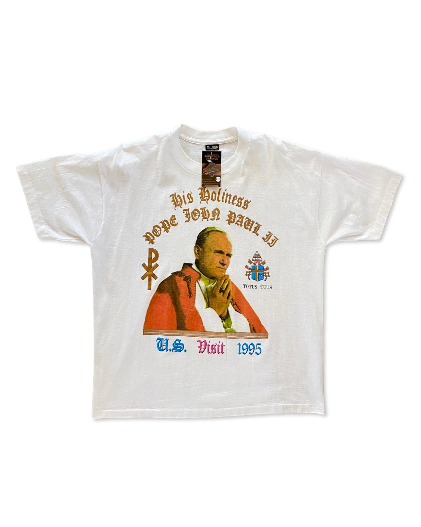Vintage 1995 Pope John Paul ii US Tour T-Shirt