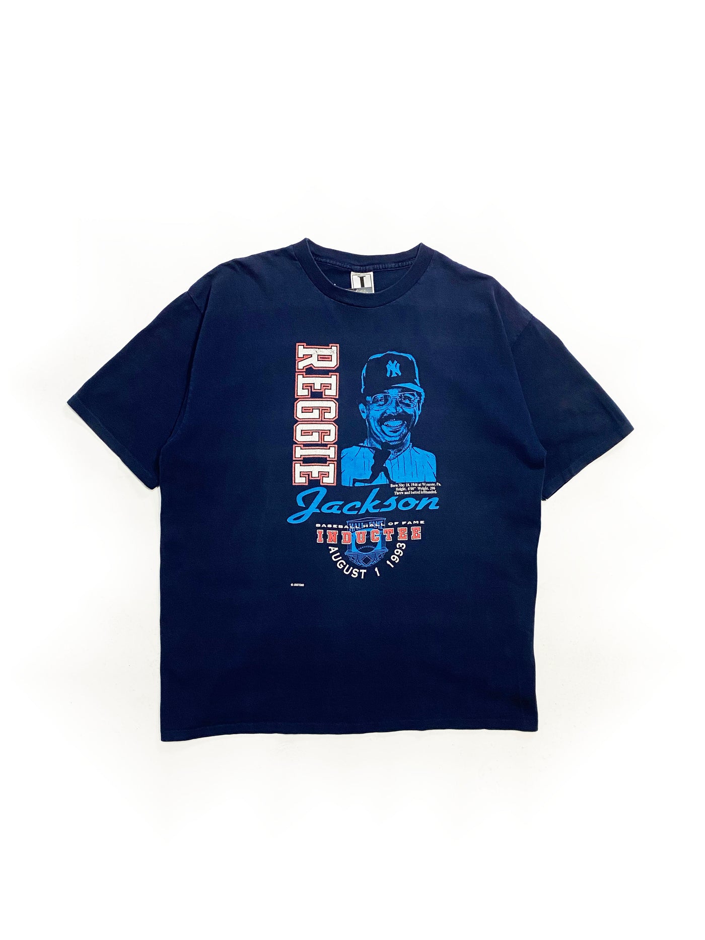 Vintage 1993 Reggie Jackson HOF Induction T-Shirt