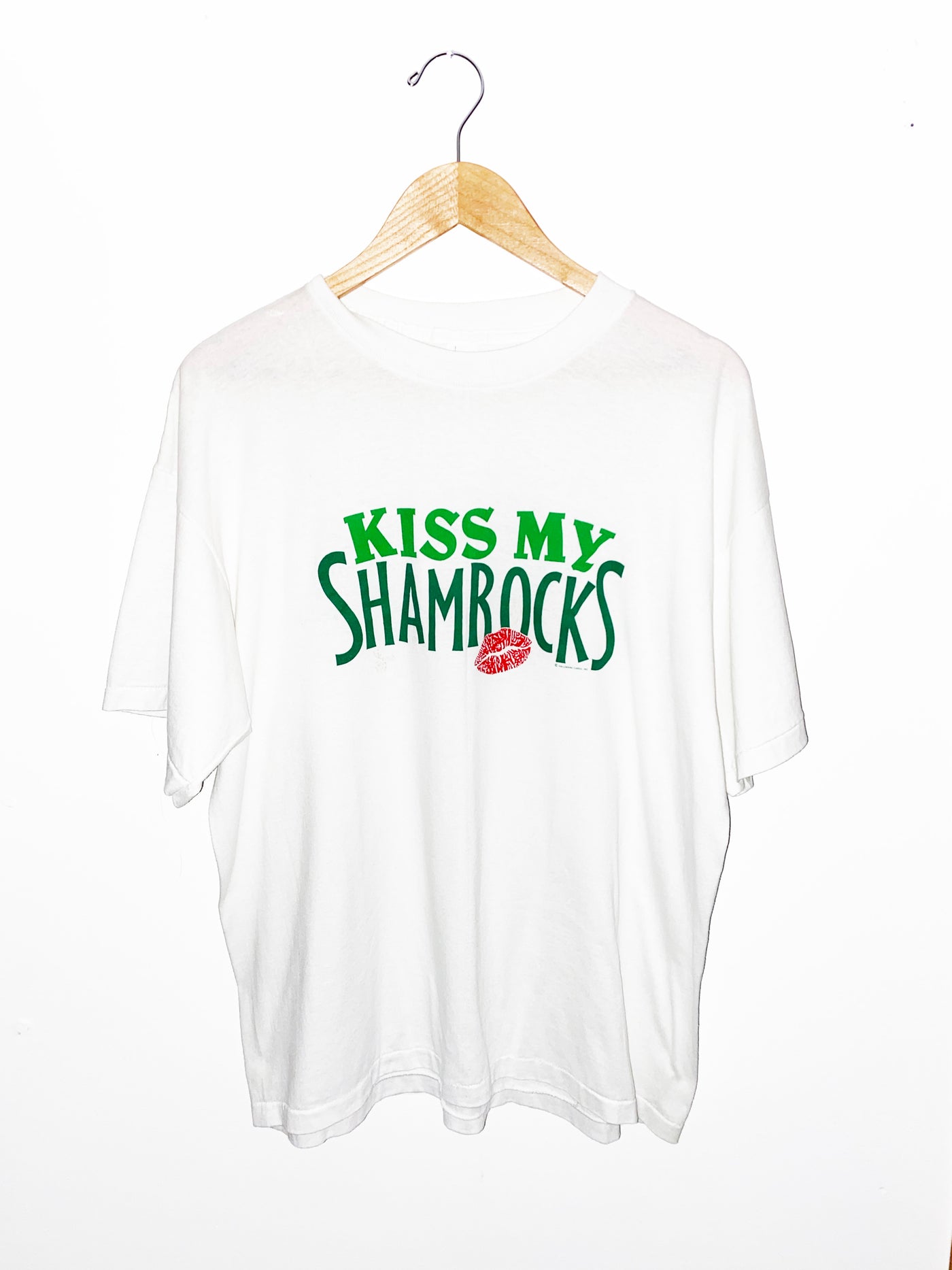 Vintage 1989 Hallmark “Kiss my Shamrocks” Promo Shirt