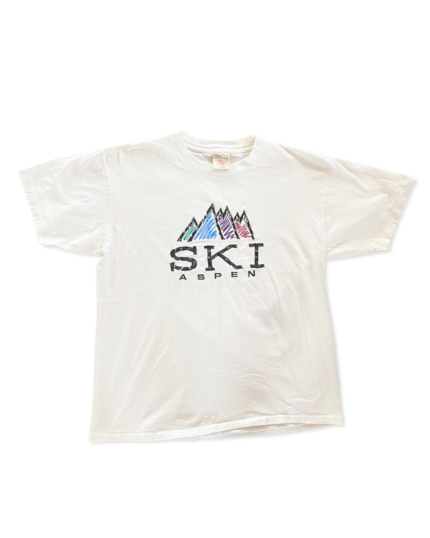 Vintage 90s Ski Aspen Embroidered T-Shirt
