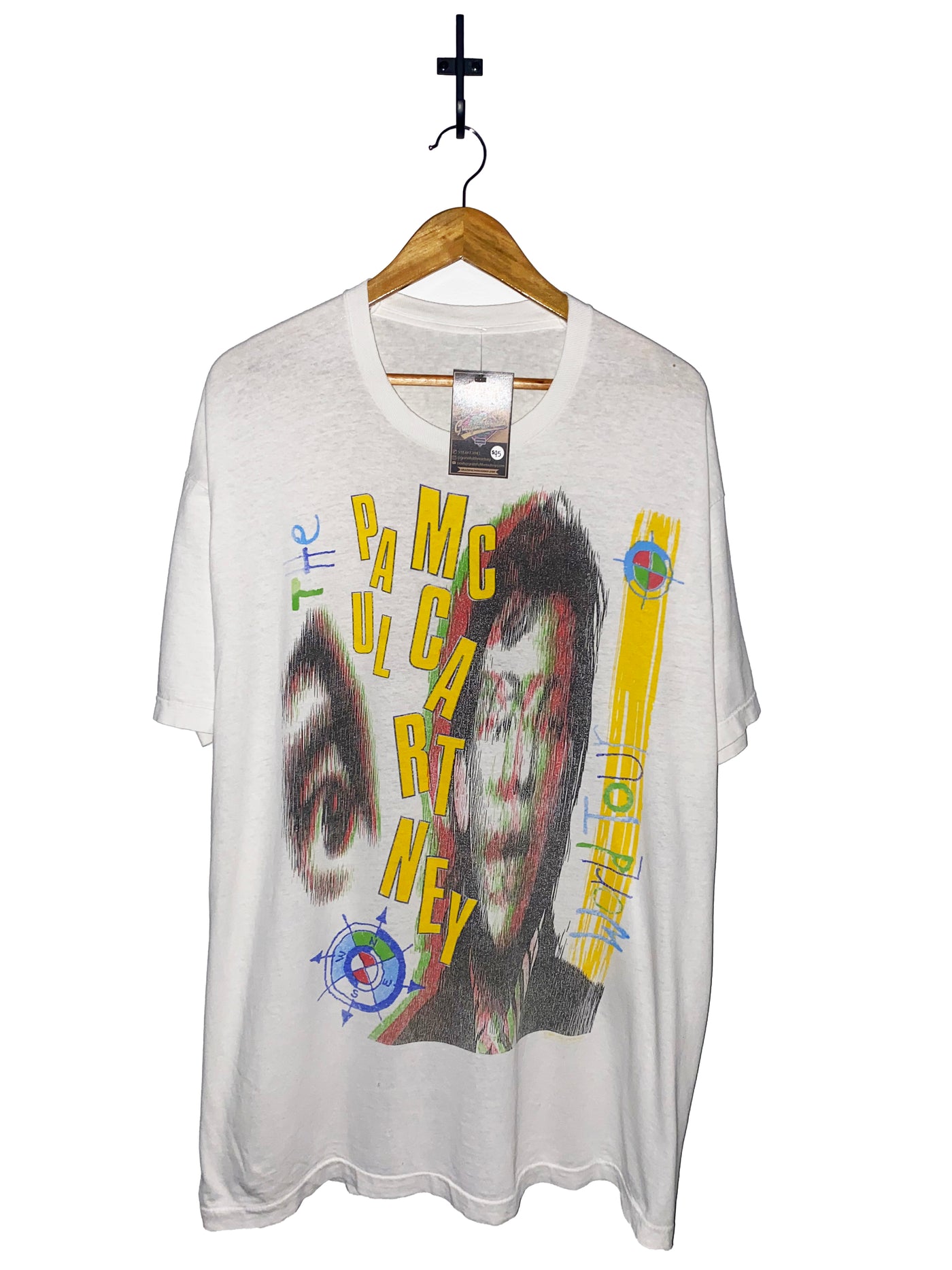Vintage 1989 Paul McCartney World Tour ‘Mac is Back!’ T-Shirt