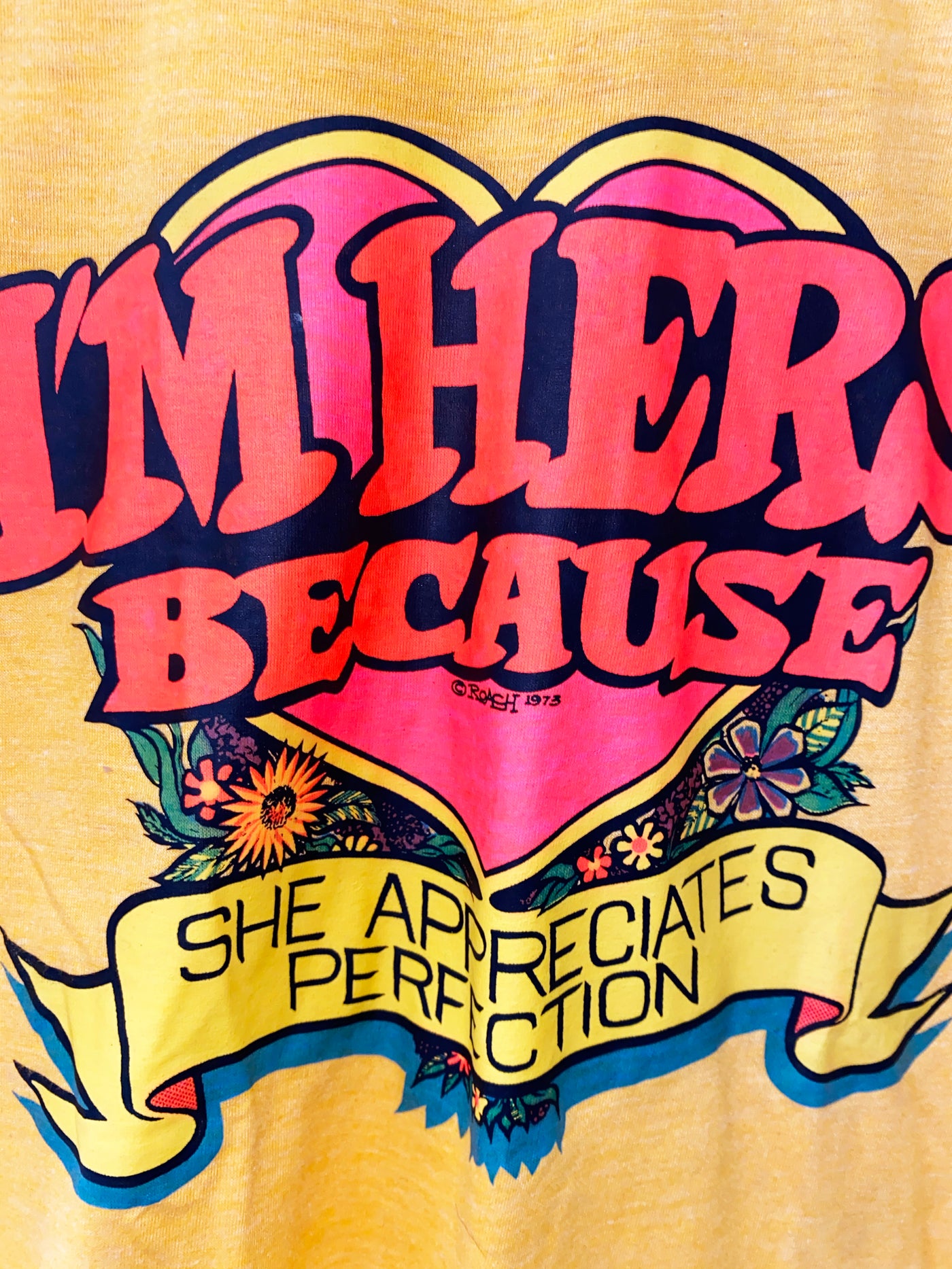 Vintage 1973 “I’m Hers because She Appreciates Perfection” T-Shirt