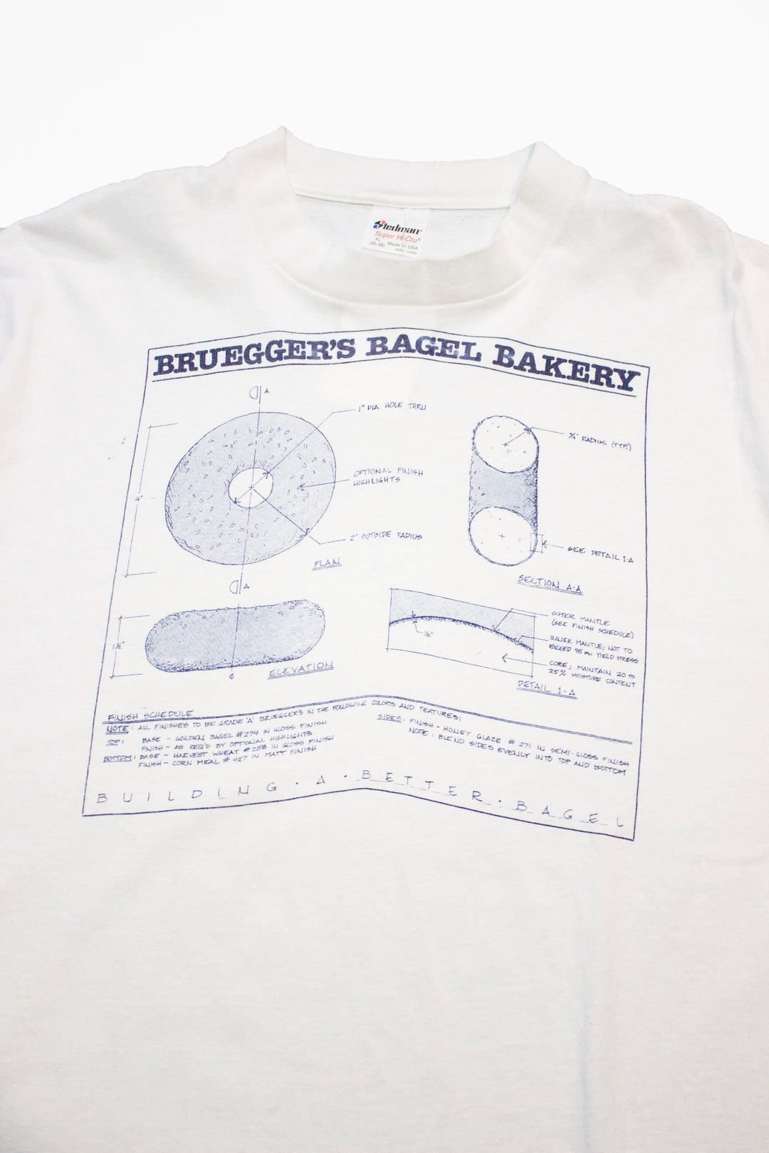ONEITA Bruegger's Bagel Bakery Tシャツ 80s Vintage 80s Bruegger's Bagels T-Shirt – Grateful Threads
