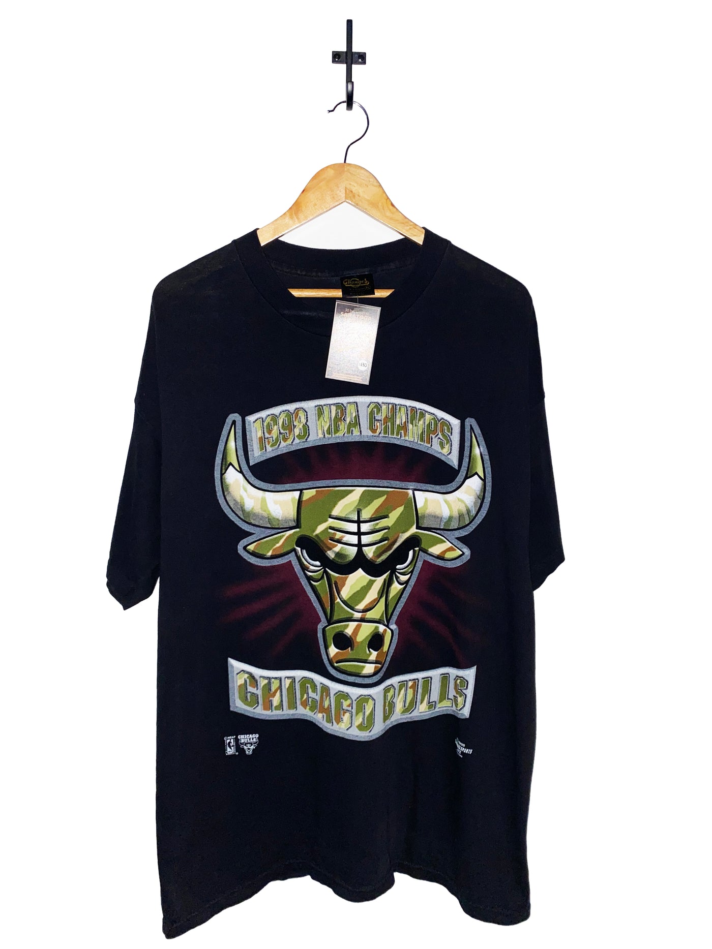 Vintage 1998 Chicago Bulls Camo Championship T-Shirt