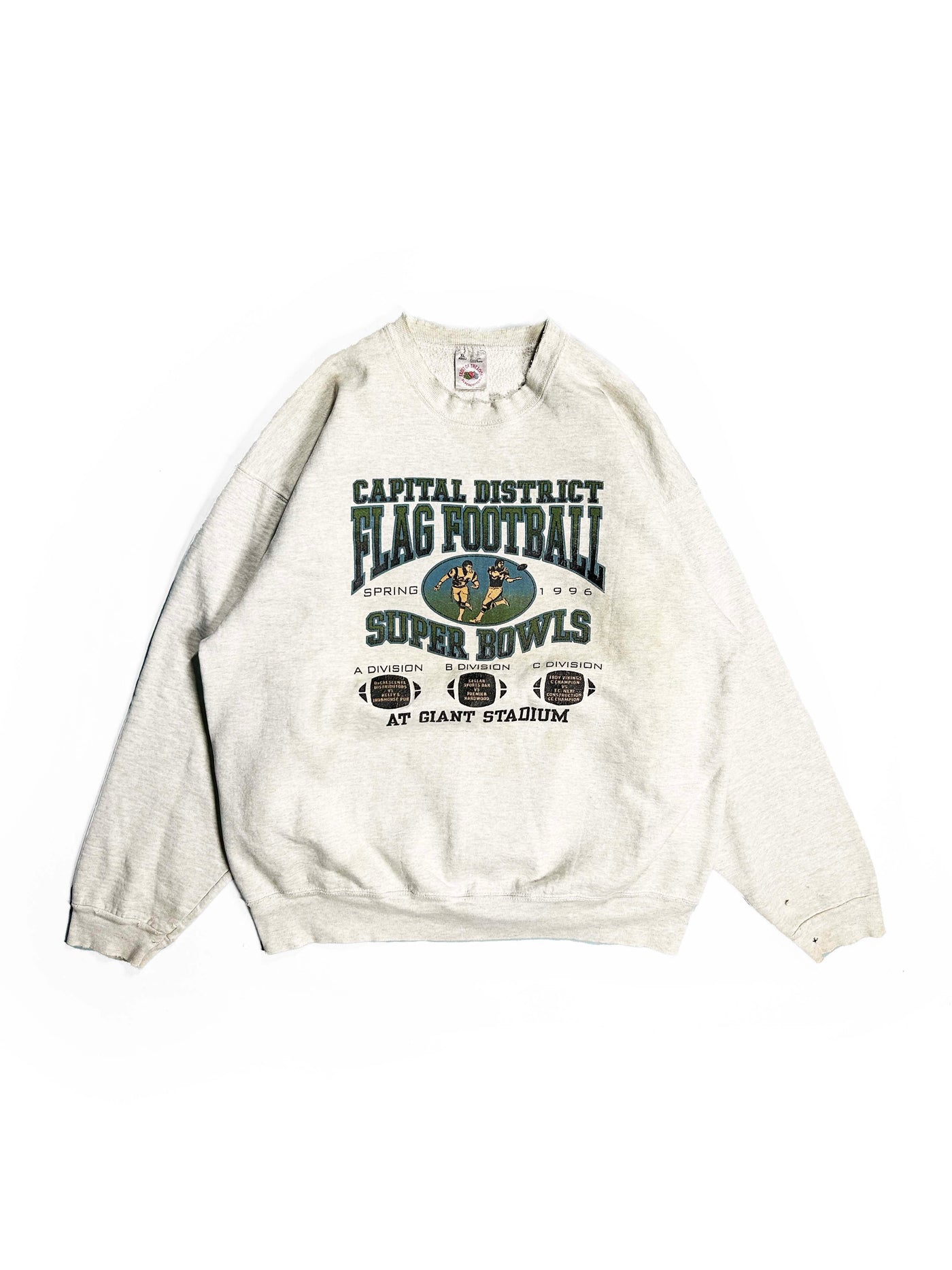 Vintage 1996 Capital District Flag Football Crewneck