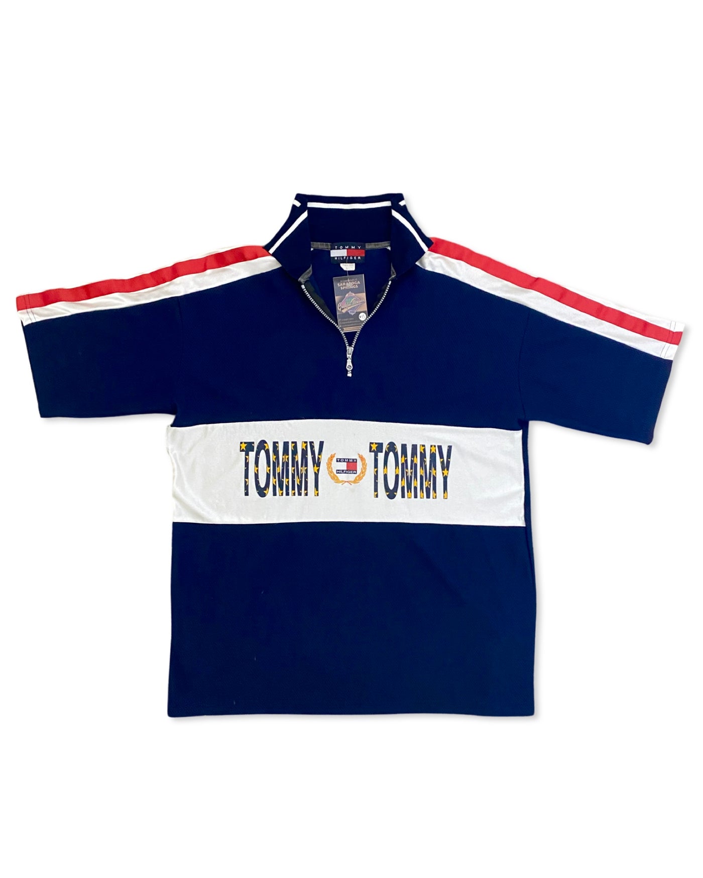 Vintage 90s Tommy Hilfiger Zip Up Polo