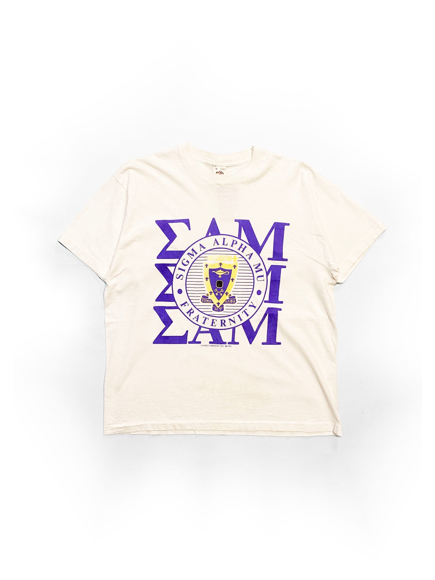 Vintage 1988 Sigma Alpha Mu Fraternity T-Shirt