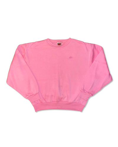 Vintage 1980s Nike Embroidered Crewneck - Cotton Candy