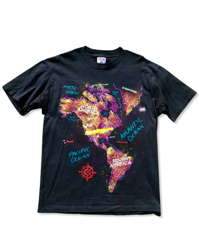 Vintage Wild Oats World Map Graphic T-Shirt