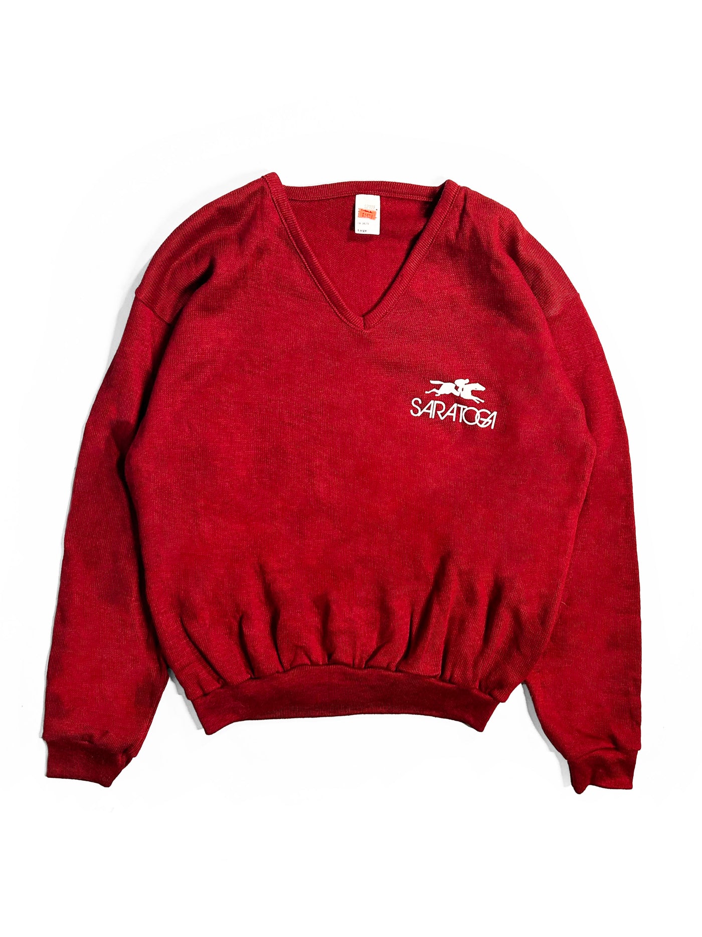 Vintage 80s Saratoga Spellout Sweater