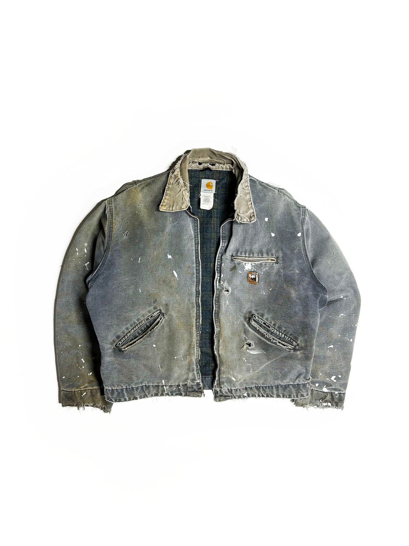 Vintage 90s Carhartt Detroit Flannel Lined Painter Jacket