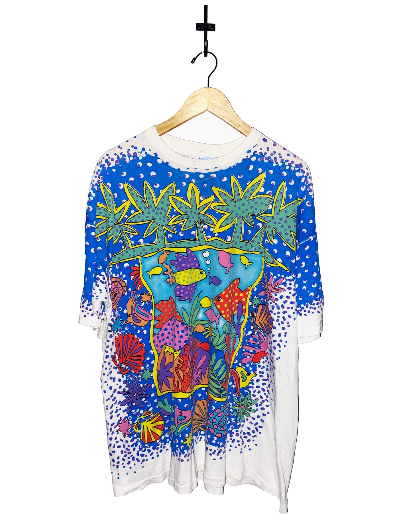 Vintage Freeze All Over Print Fish T-Shirt