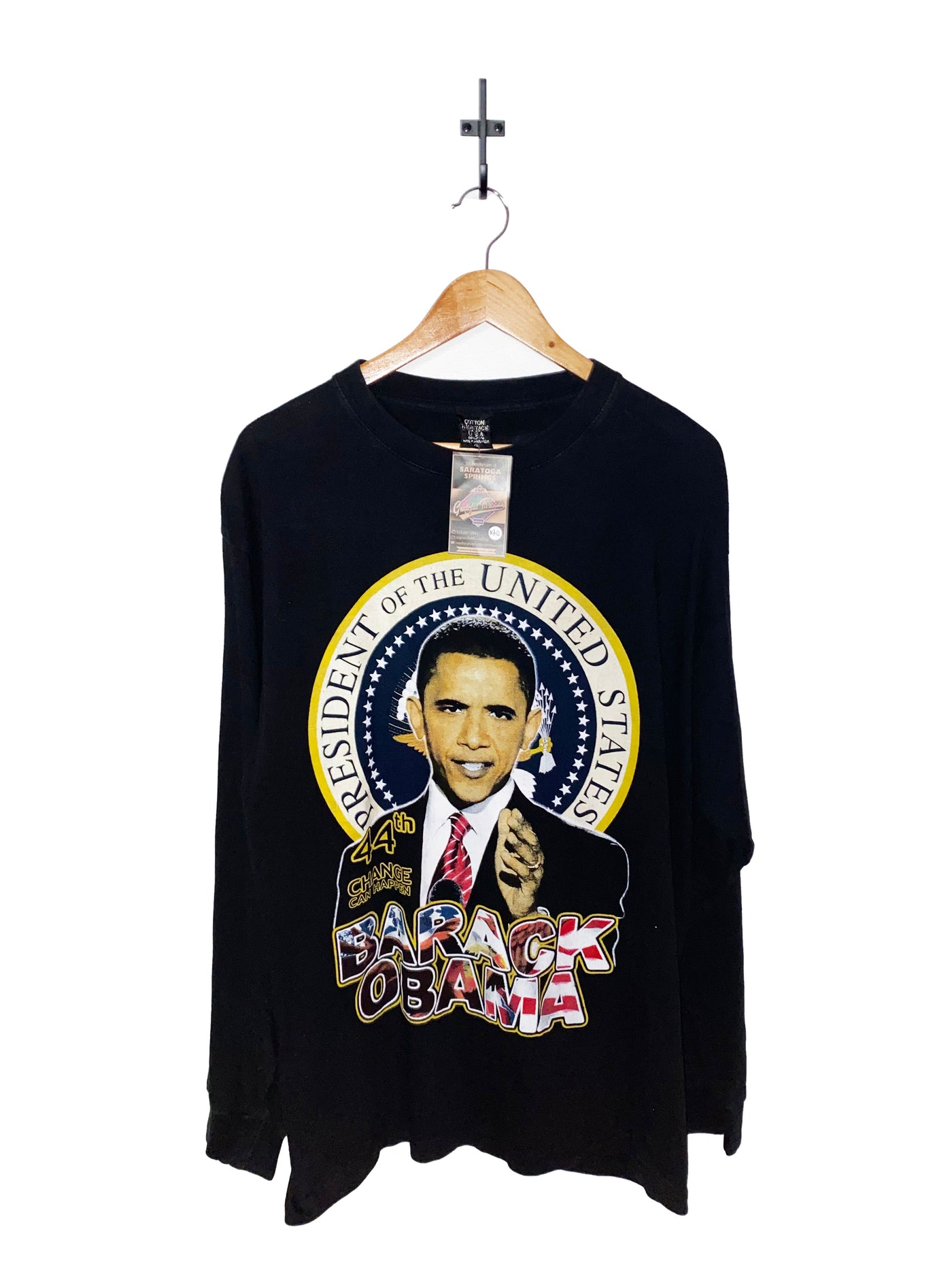 Y2K Barack Obama 44th President of the United States Long Sleeve Rap Tee