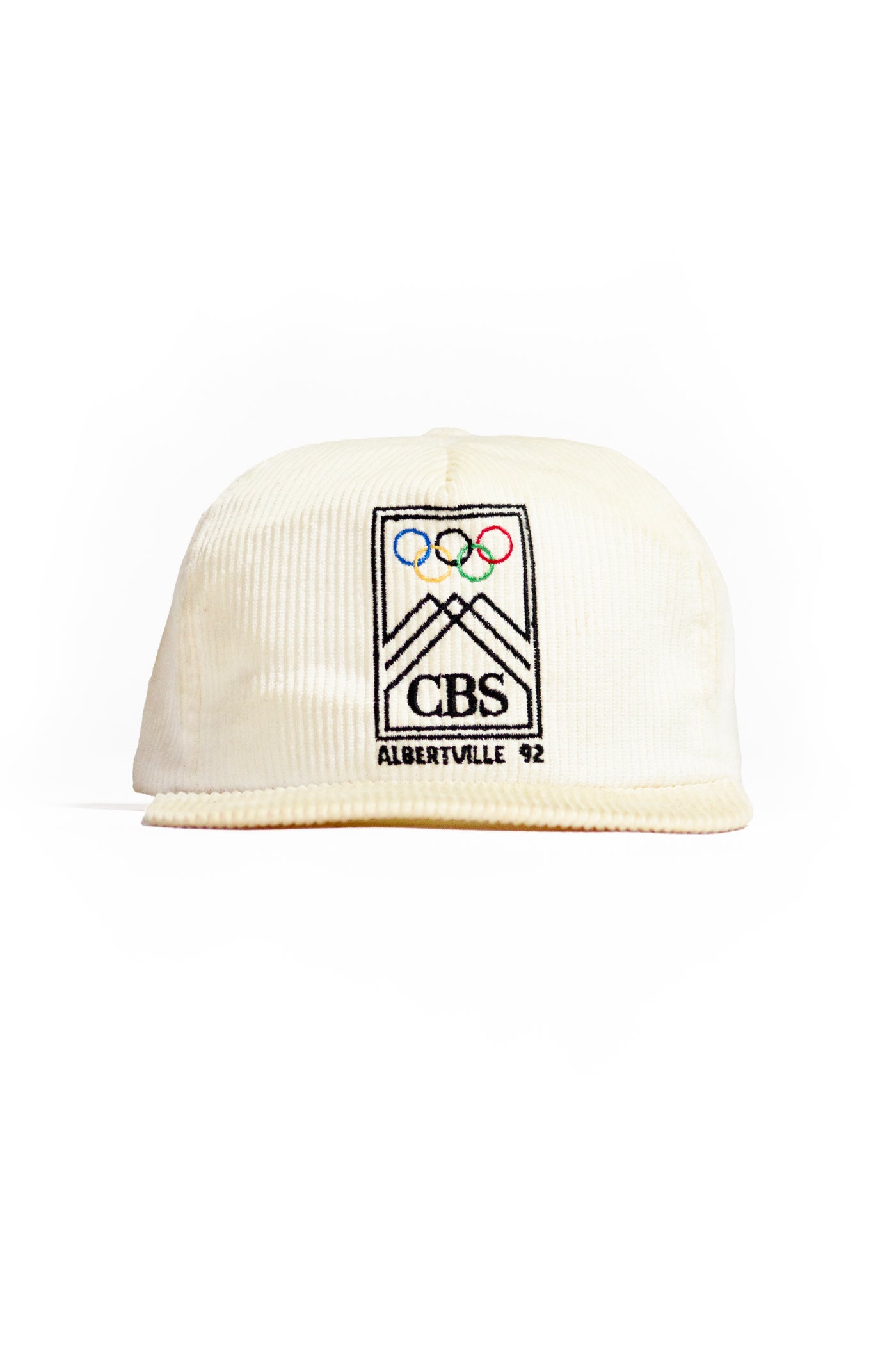 Vintage 1992 CBS Albertville Olympic Corduroy Snapback