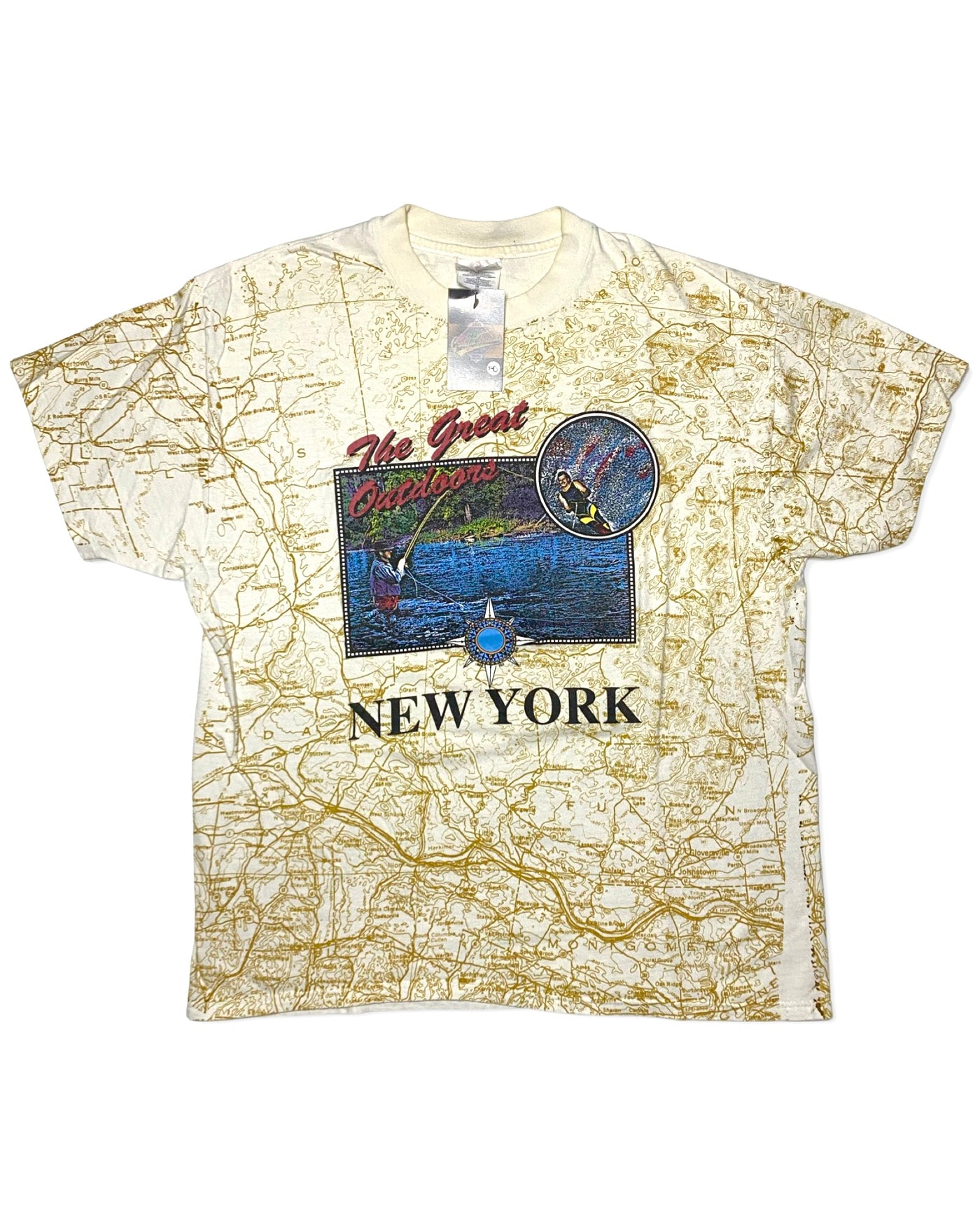 Vintage 90s New York Outdoors All Over Print T-Shirt