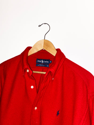 Vintage 100% Wool Polo Ralph Lauren Button-Up