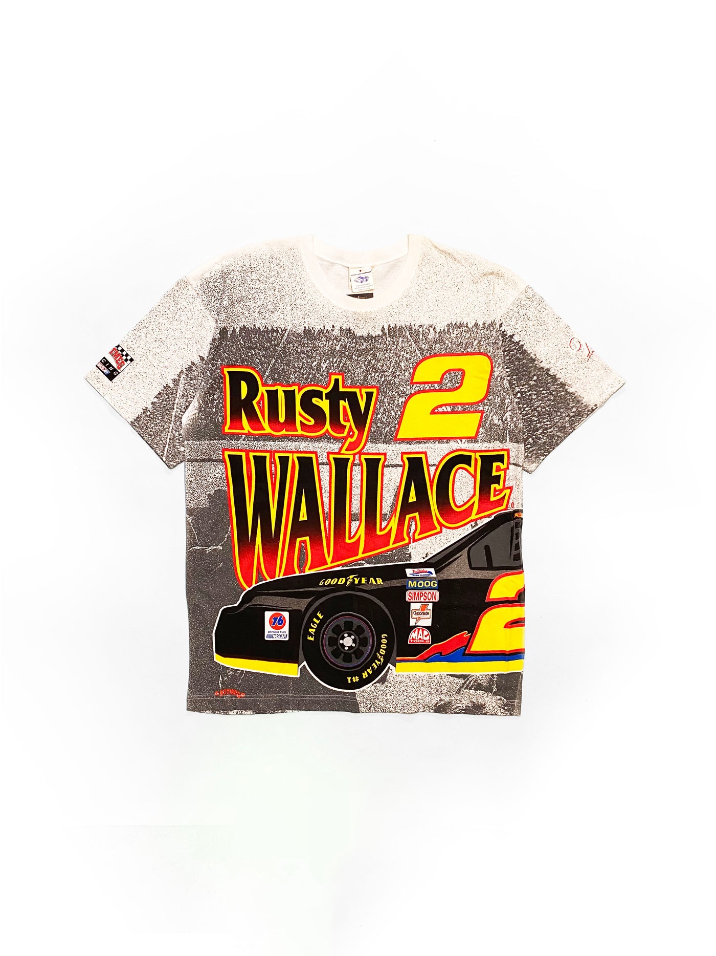 Vintage 1999 Rusty Wallace Midnight Rider All Over Print T-Shirt