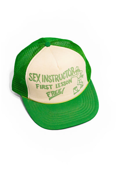 Vintage 80s Sex Instructor Puff Print Trucker Hat