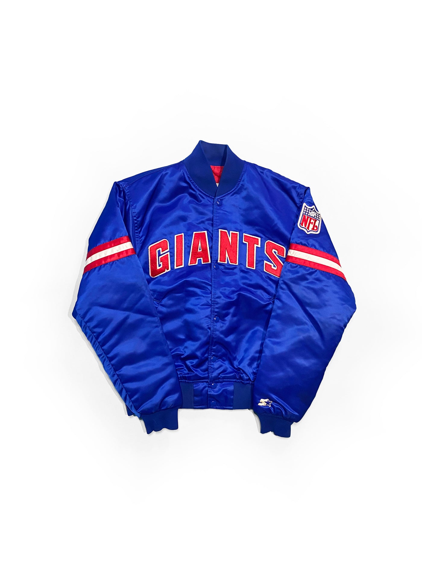 Vintage 80s New York Giants Satin Bomber Jacket