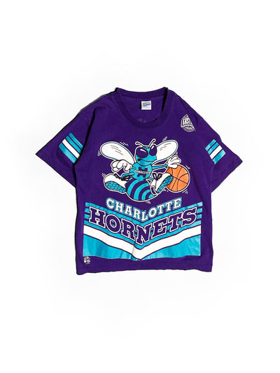 Vintage 90s Charlotte Hornets All Over Print T-Shirt