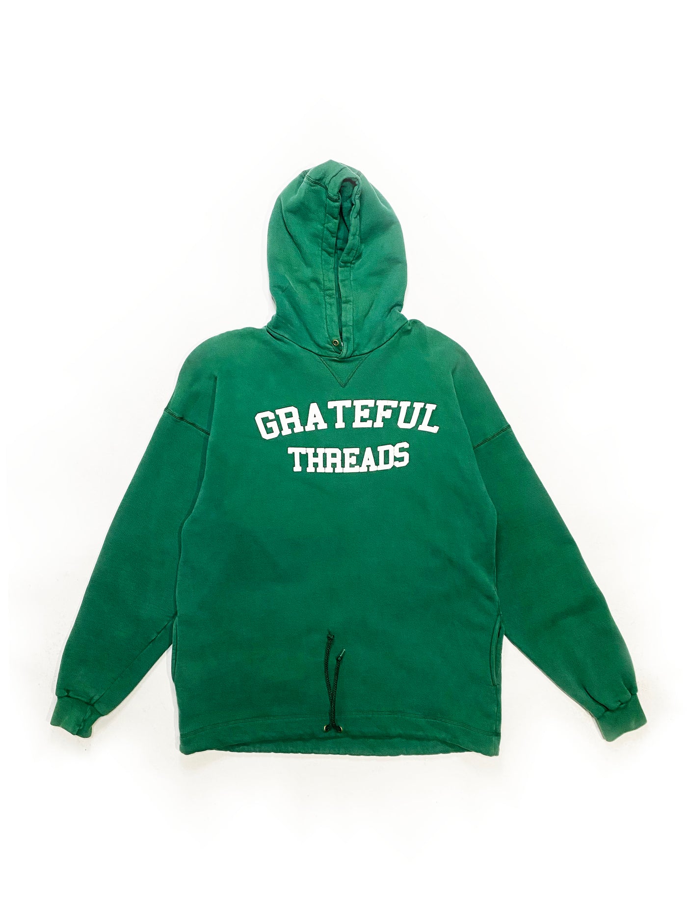 90s LL Bean x Russell Grateful Threads Spellout Hoodie - Green - XL