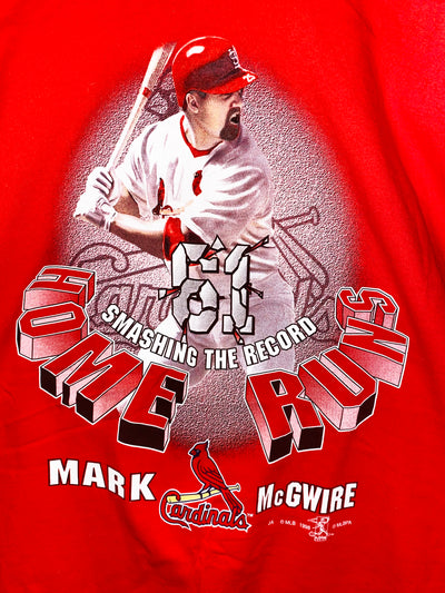 Vintage 1998 Mark Mcguire St. Louis Cardinals “Smashing the Record” T-Shirt