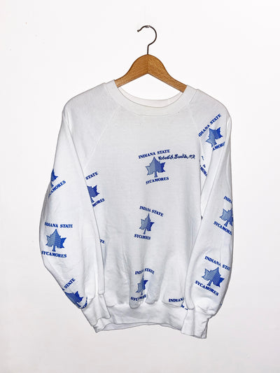 Vintage Indiana State Sycamores All Over print Crewneck