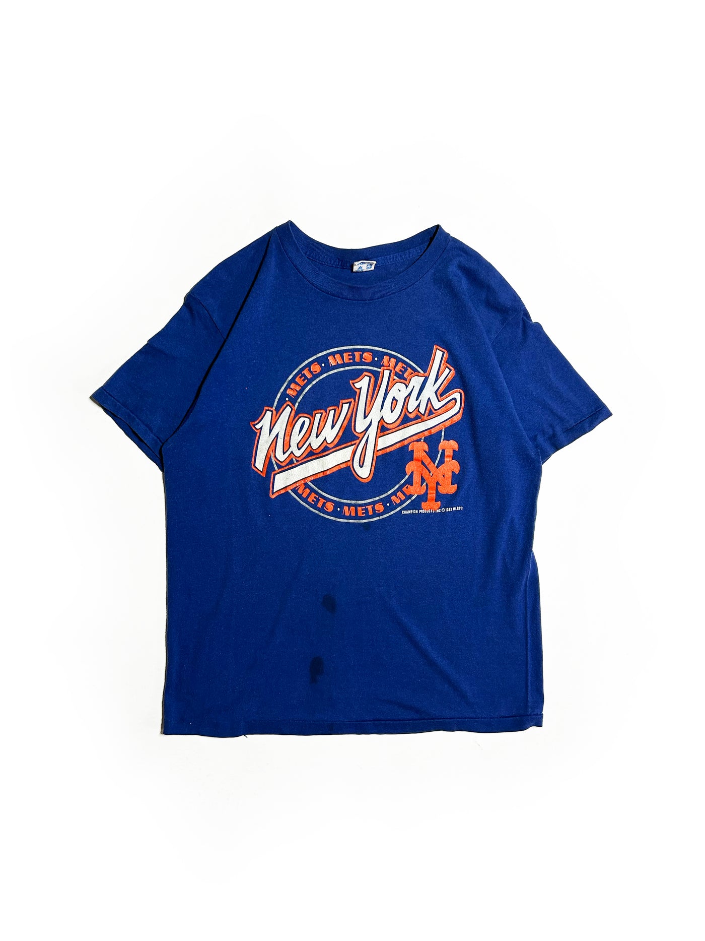 Vintage 1987 New York Mets Distressed T-Shirt