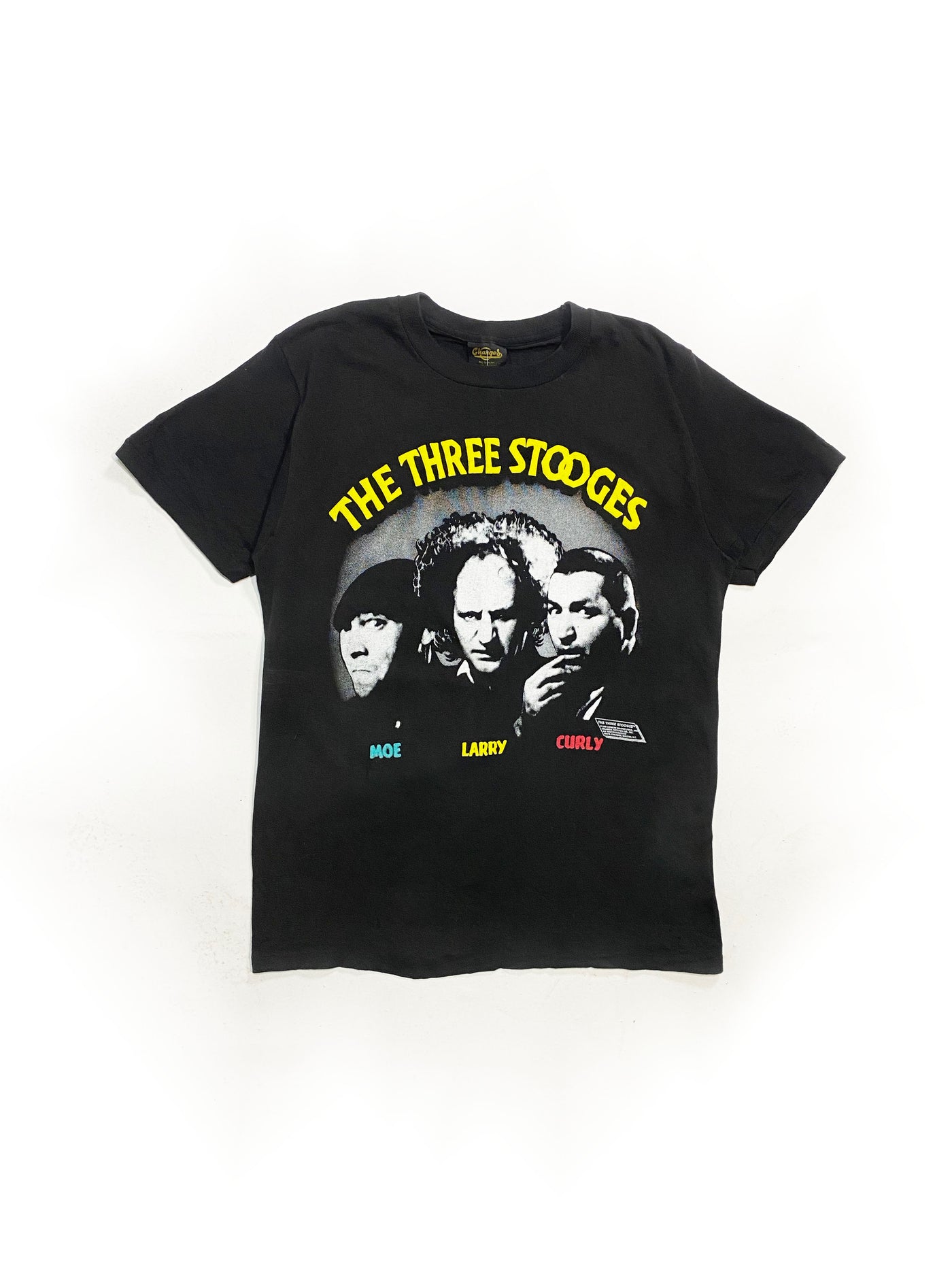 Vintage 1988 Three Stooges Puff Print T-Shirt