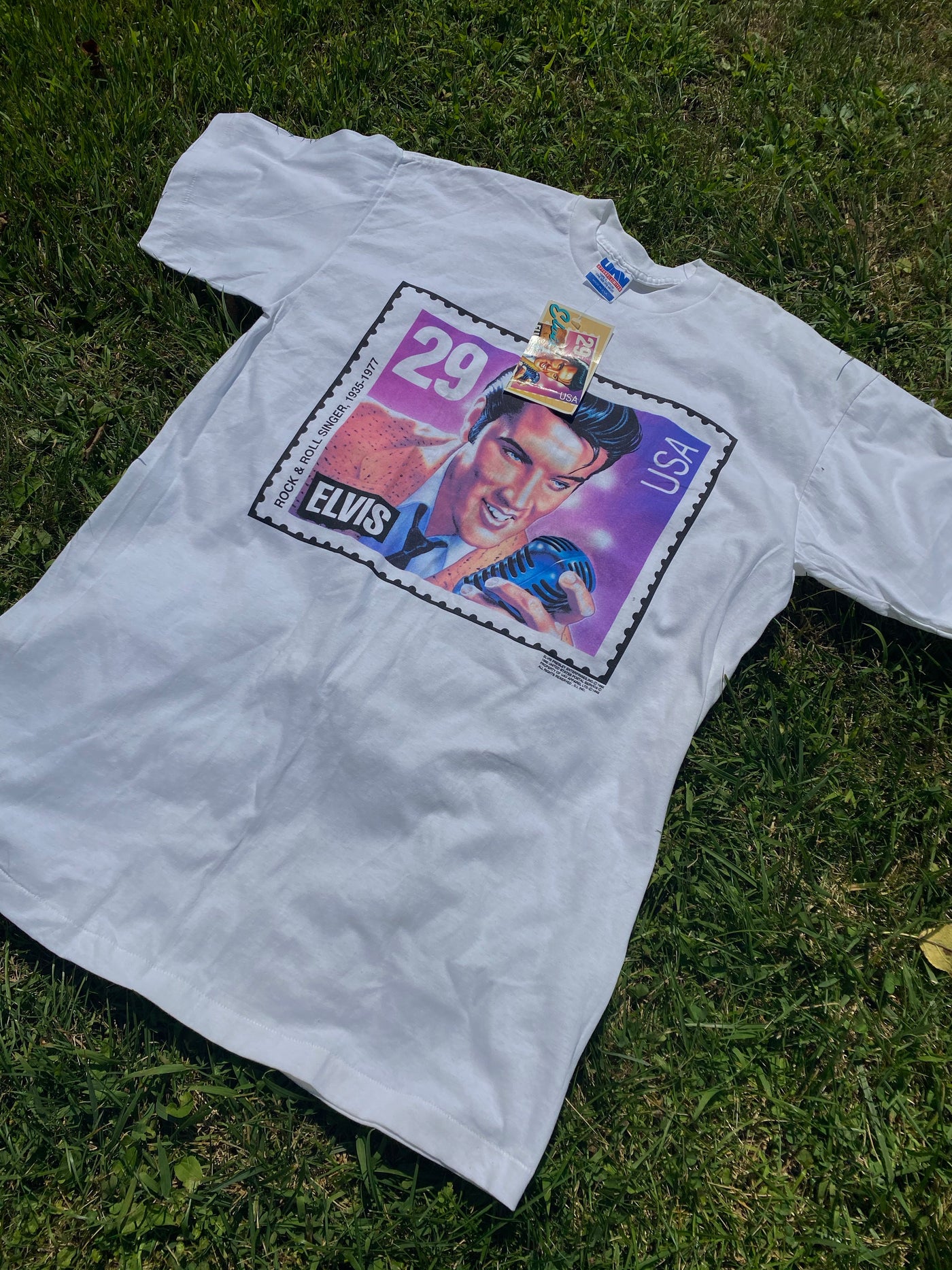Vintage 1992 Elvis USPS Stamp T-Shirt