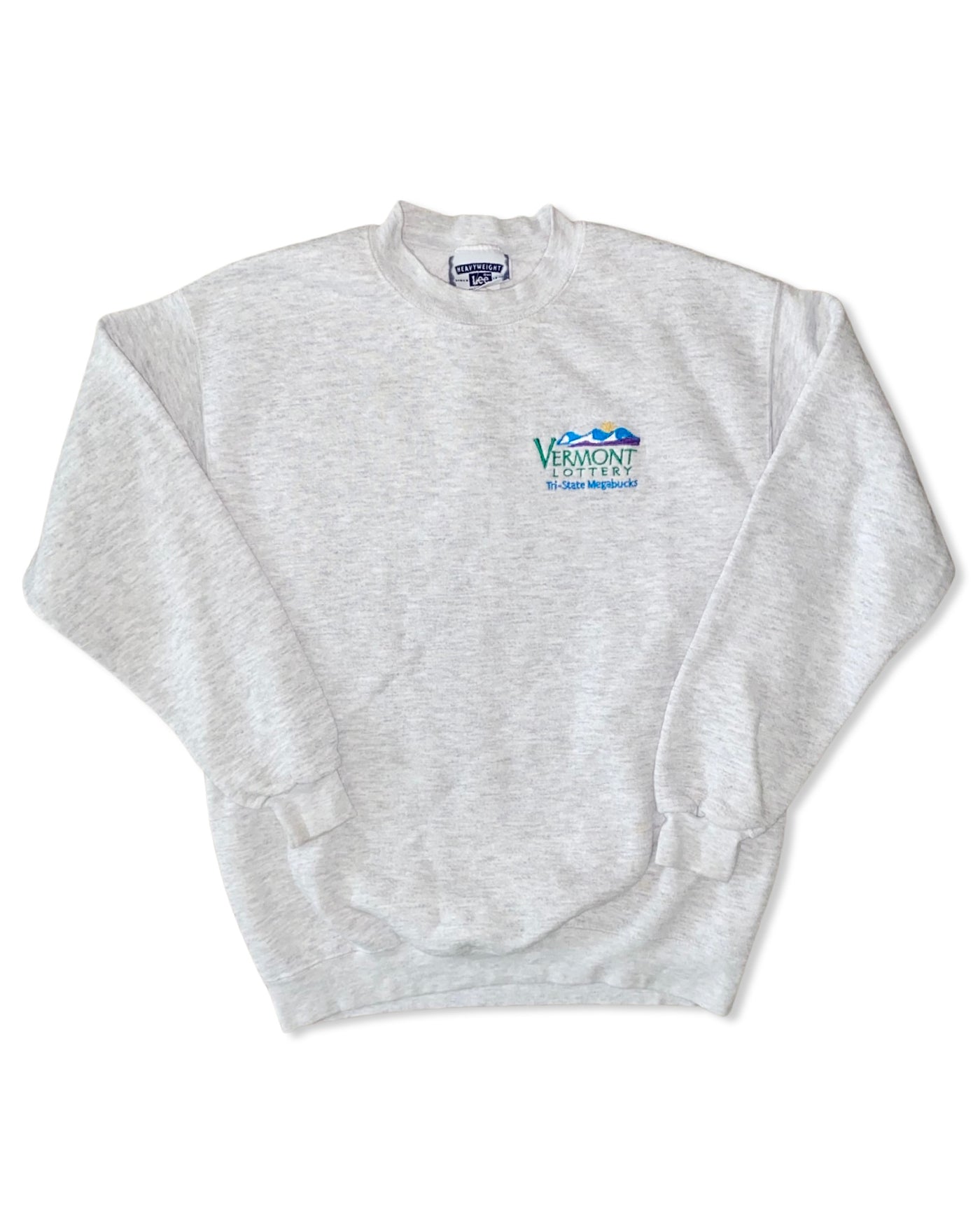 Vintage 90s Vermont Lottery Embroidered Crewneck