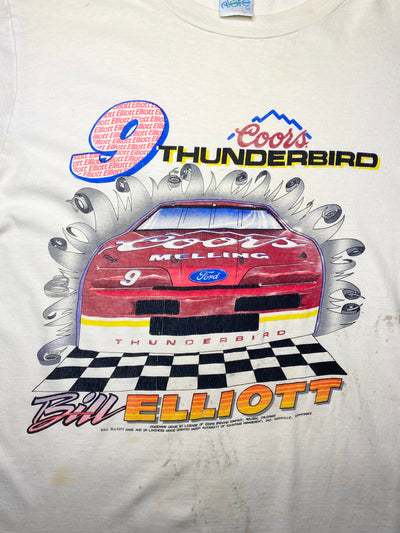 Vintage 80s Bill Elliot Thunderbird Coors Racing T-Shirt