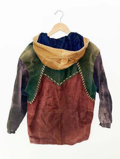 Vintage Winlit 1969 Colorblock Leather Suede Jacket