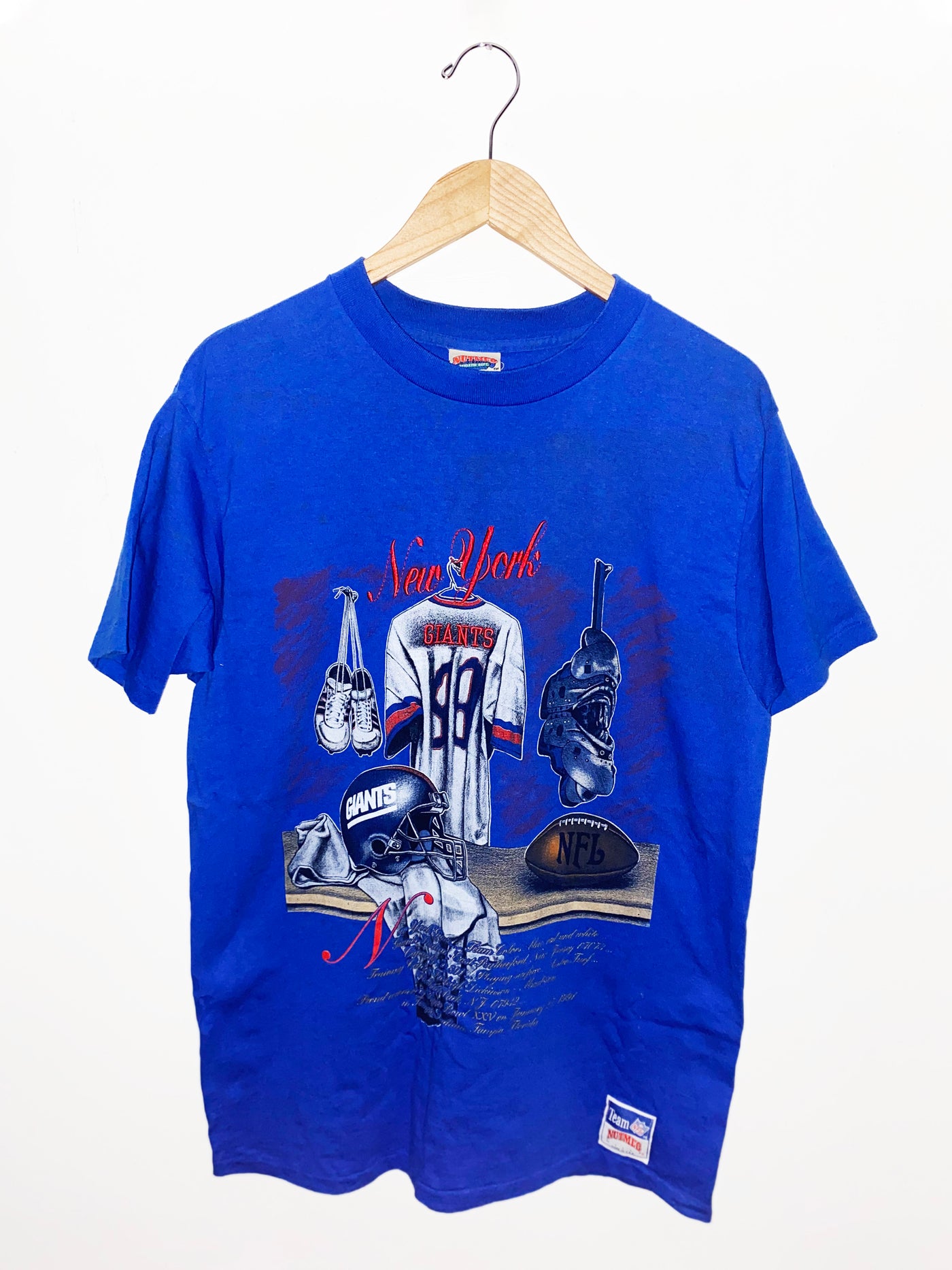 Vintage Nutmeg New York Giants Superbowl XXV Shirt