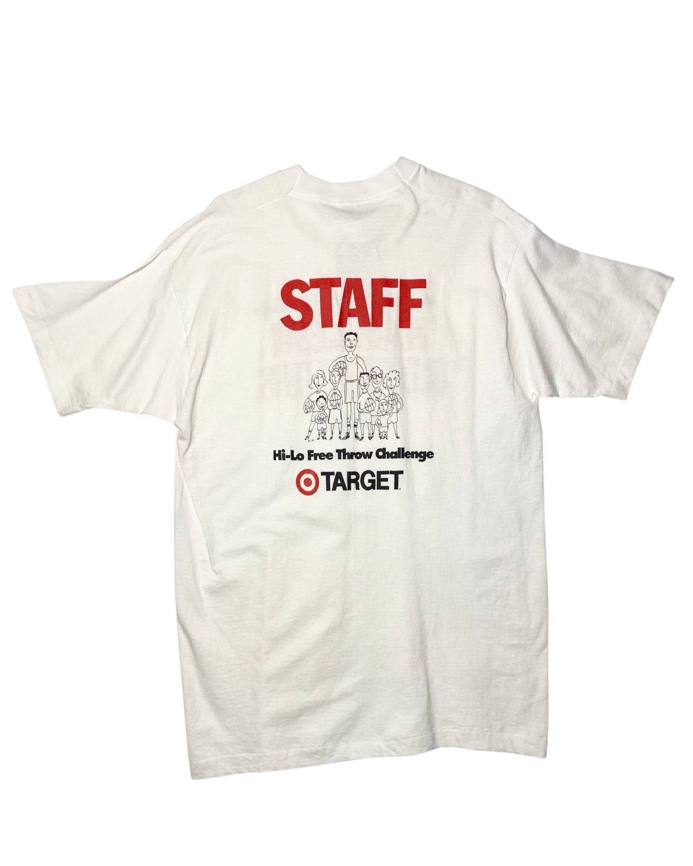 Vintage 1990 Harlem Globetrotters Free Throw Challenge Staff T-Shirt